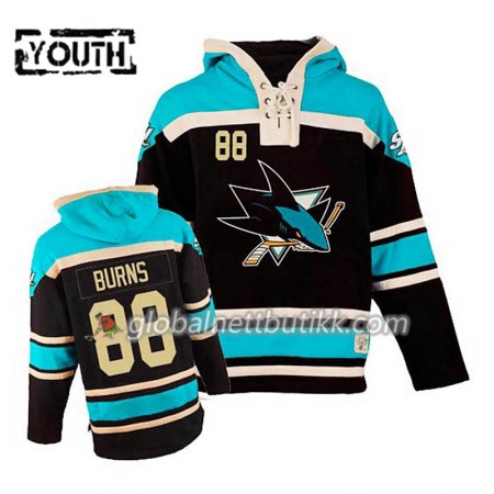 San Jose Sharks Brent Burns 88 Svart Sawyer Hooded Sweatshirt - Barn